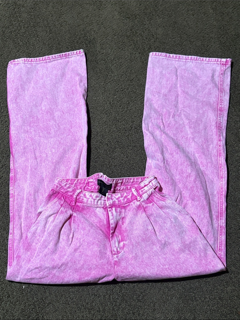 House of Harlow 1960 Acid-Wash Pink Straight-Leg Jeans